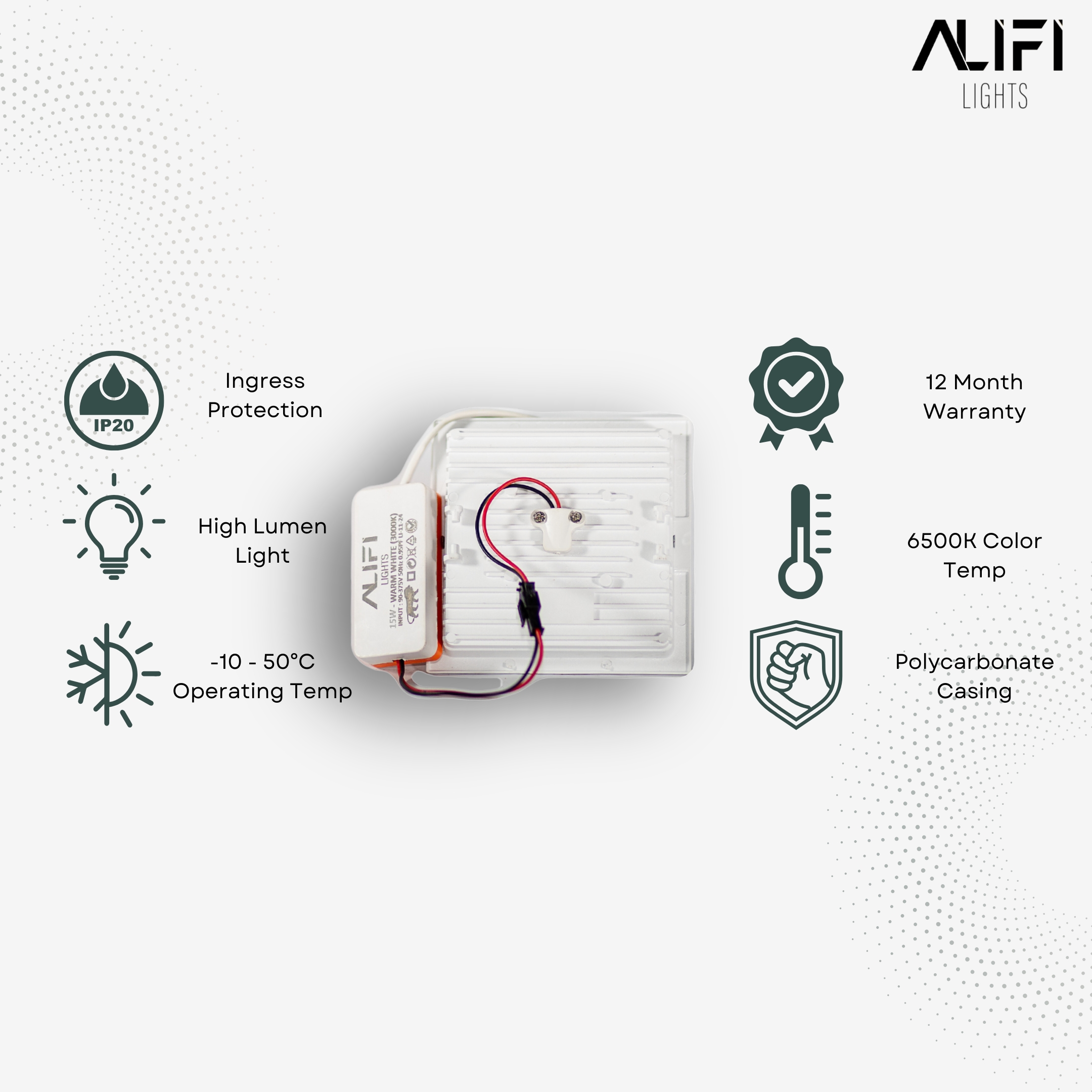 Square Down Light 15W - 6 inch thumbnail 3