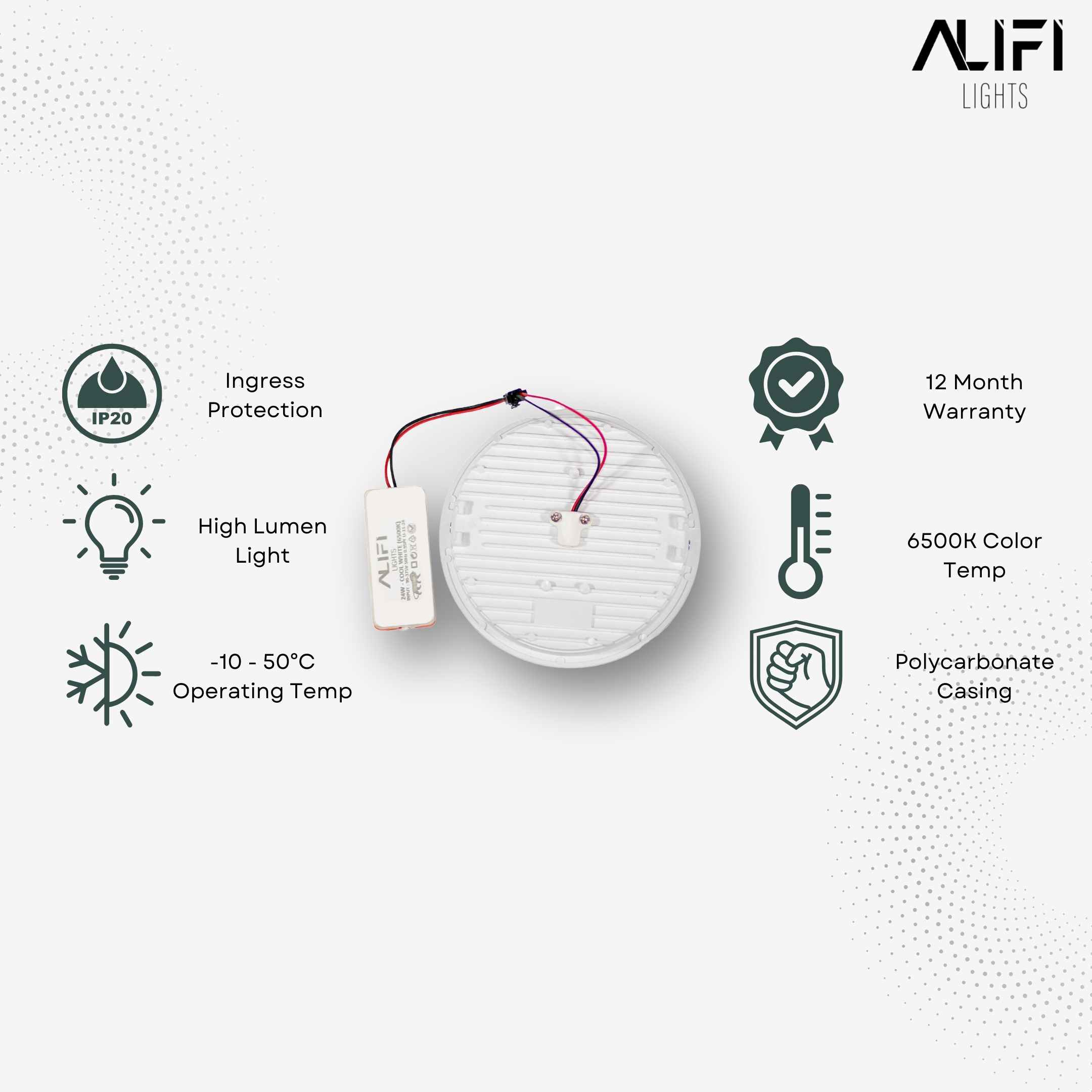 Round Down Light 24W - 8 inch thumbnail 3